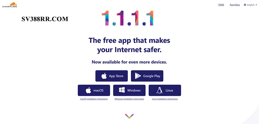 Cài app 1.1.1.1